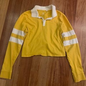 Pac Sun Cropped Long Sleeve Polo